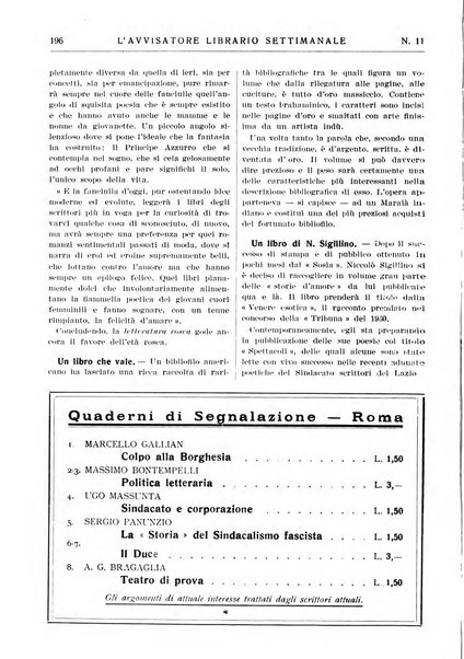 L'avvisatore librario settimanale bollettino bibliografico