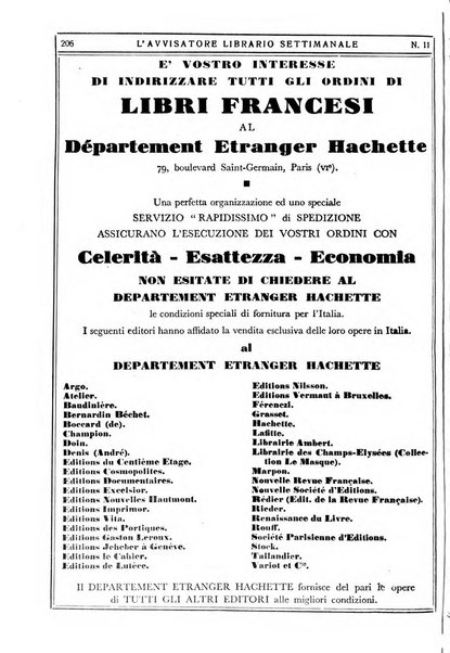 L'avvisatore librario settimanale bollettino bibliografico