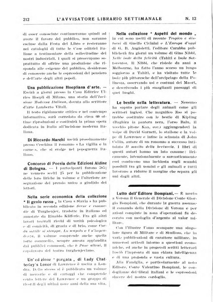 L'avvisatore librario settimanale bollettino bibliografico