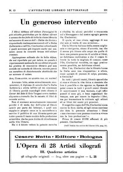 L'avvisatore librario settimanale bollettino bibliografico