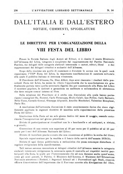 L'avvisatore librario settimanale bollettino bibliografico