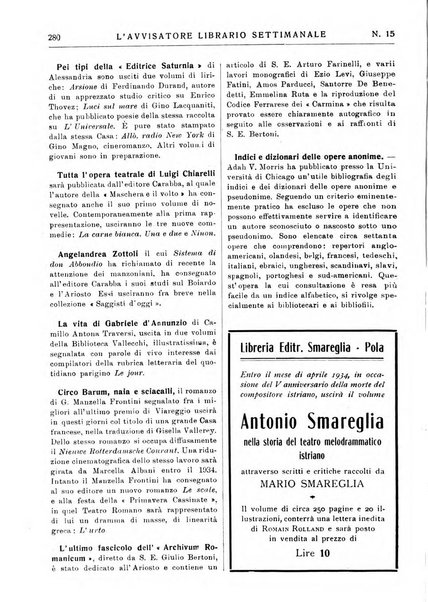 L'avvisatore librario settimanale bollettino bibliografico