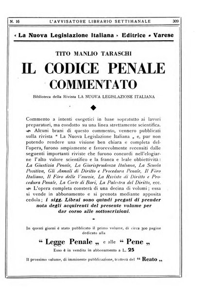 L'avvisatore librario settimanale bollettino bibliografico