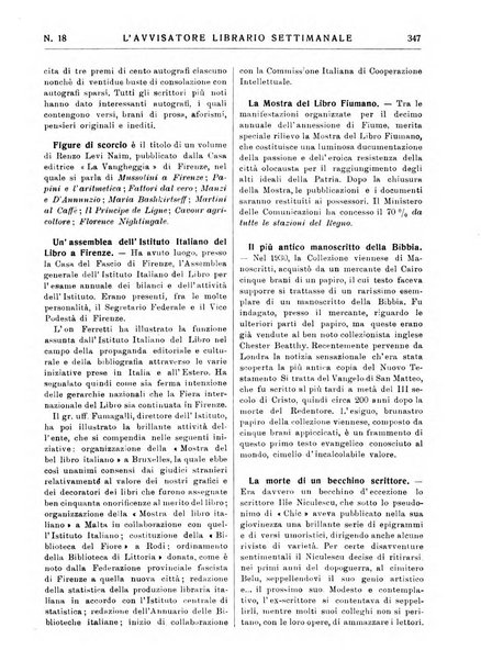 L'avvisatore librario settimanale bollettino bibliografico