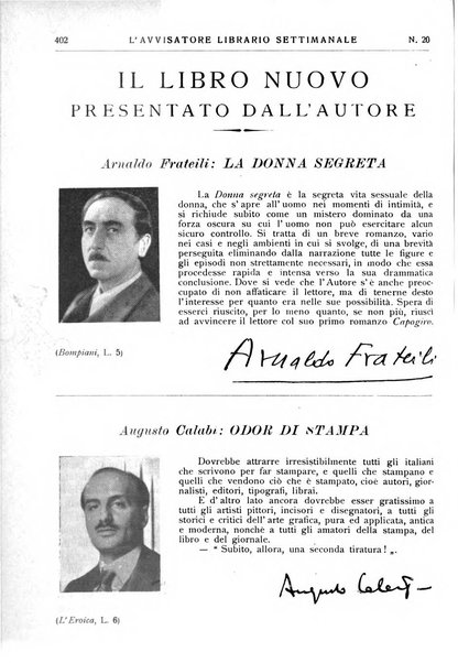 L'avvisatore librario settimanale bollettino bibliografico