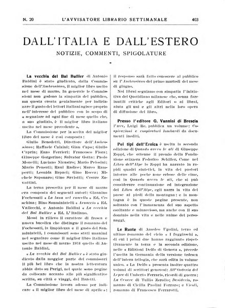 L'avvisatore librario settimanale bollettino bibliografico