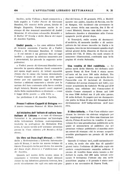 L'avvisatore librario settimanale bollettino bibliografico