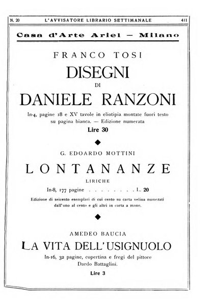 L'avvisatore librario settimanale bollettino bibliografico