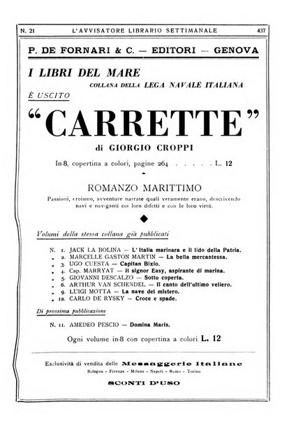 L'avvisatore librario settimanale bollettino bibliografico