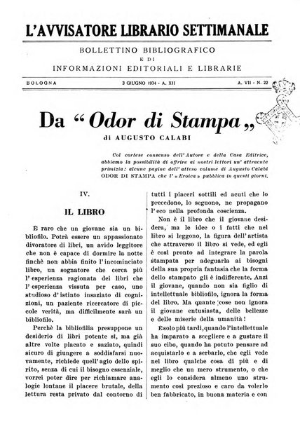 L'avvisatore librario settimanale bollettino bibliografico