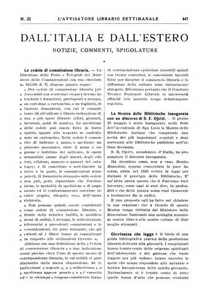 L'avvisatore librario settimanale bollettino bibliografico