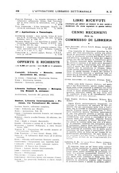 L'avvisatore librario settimanale bollettino bibliografico