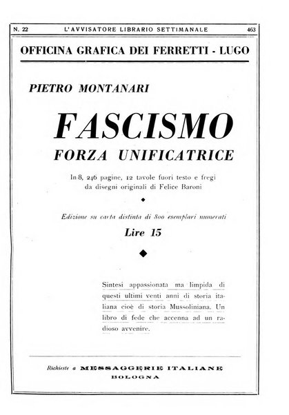 L'avvisatore librario settimanale bollettino bibliografico