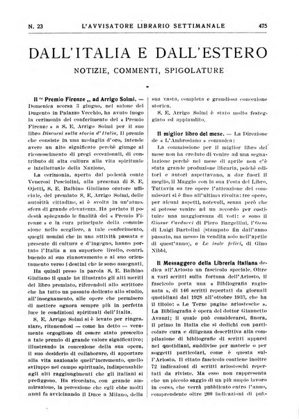 L'avvisatore librario settimanale bollettino bibliografico