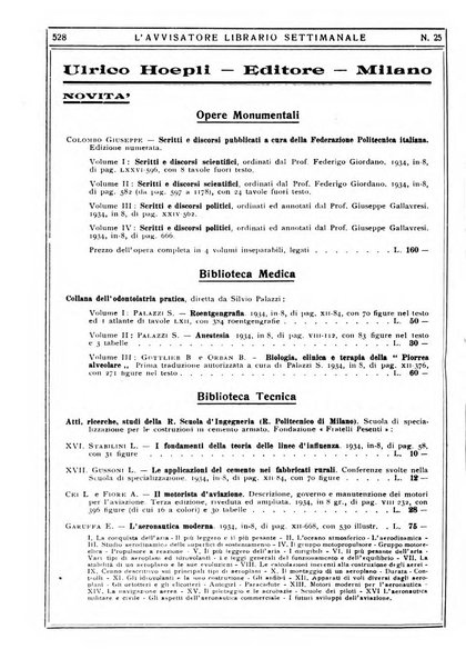 L'avvisatore librario settimanale bollettino bibliografico