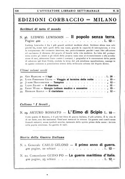 L'avvisatore librario settimanale bollettino bibliografico