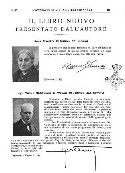 L'avvisatore librario settimanale bollettino bibliografico