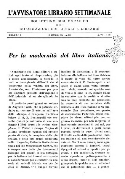 L'avvisatore librario settimanale bollettino bibliografico