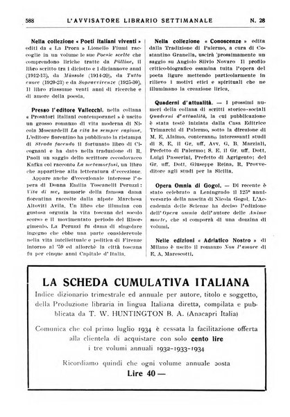 L'avvisatore librario settimanale bollettino bibliografico