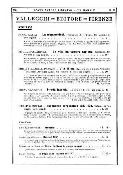 L'avvisatore librario settimanale bollettino bibliografico