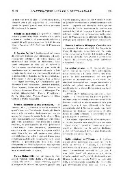 L'avvisatore librario settimanale bollettino bibliografico