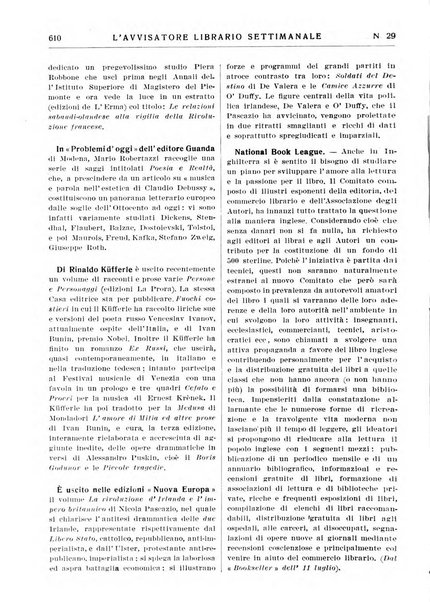 L'avvisatore librario settimanale bollettino bibliografico