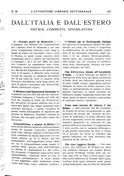 L'avvisatore librario settimanale bollettino bibliografico