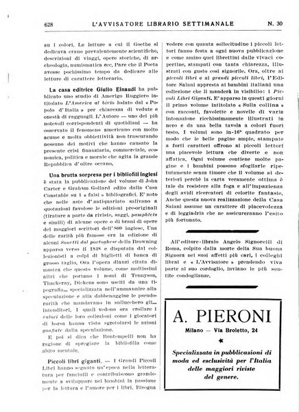 L'avvisatore librario settimanale bollettino bibliografico