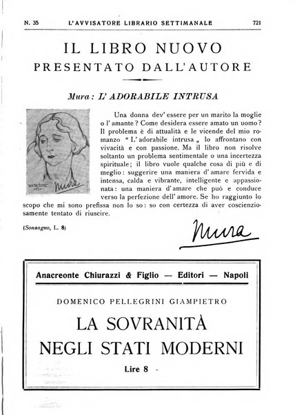 L'avvisatore librario settimanale bollettino bibliografico