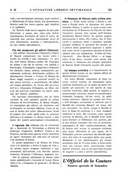 L'avvisatore librario settimanale bollettino bibliografico