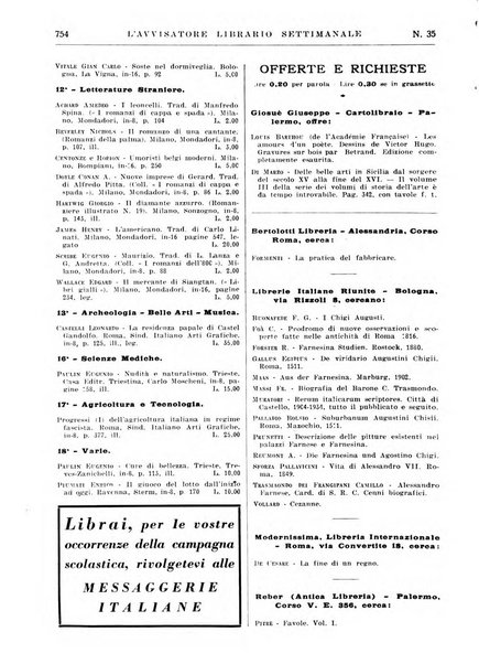 L'avvisatore librario settimanale bollettino bibliografico