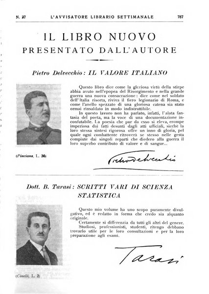 L'avvisatore librario settimanale bollettino bibliografico