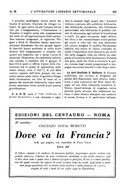 L'avvisatore librario settimanale bollettino bibliografico