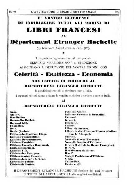 L'avvisatore librario settimanale bollettino bibliografico