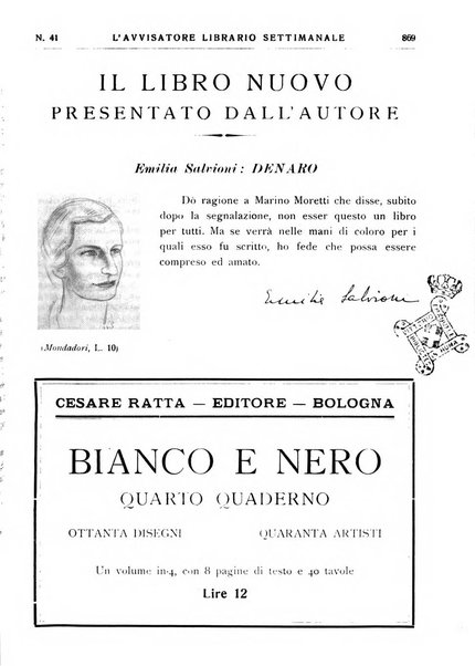 L'avvisatore librario settimanale bollettino bibliografico