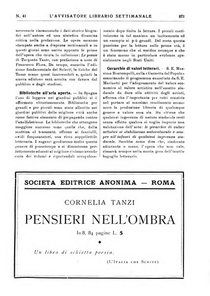 L'avvisatore librario settimanale bollettino bibliografico