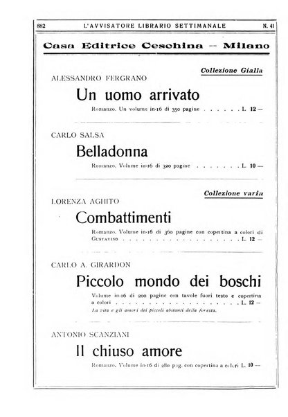 L'avvisatore librario settimanale bollettino bibliografico