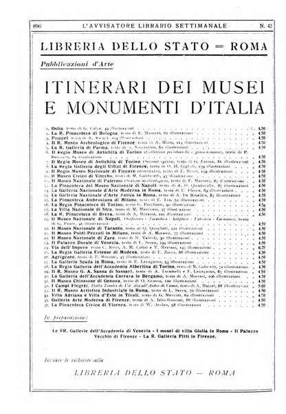 L'avvisatore librario settimanale bollettino bibliografico