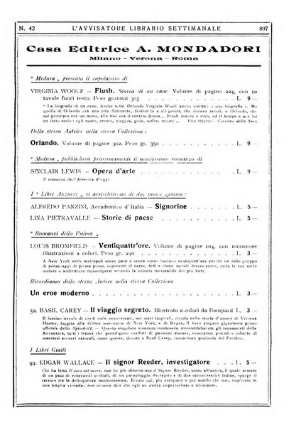 L'avvisatore librario settimanale bollettino bibliografico