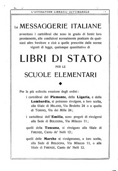 L'avvisatore librario settimanale bollettino bibliografico