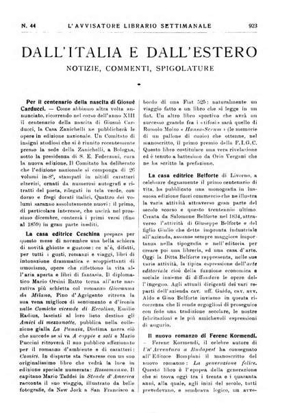 L'avvisatore librario settimanale bollettino bibliografico