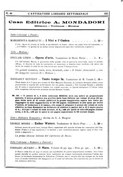 L'avvisatore librario settimanale bollettino bibliografico