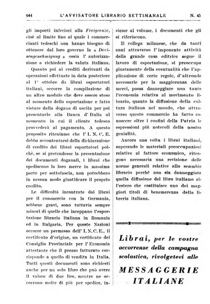 L'avvisatore librario settimanale bollettino bibliografico