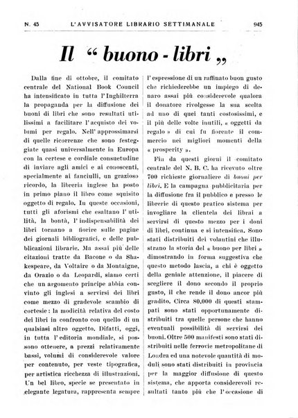 L'avvisatore librario settimanale bollettino bibliografico