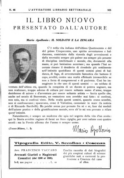 L'avvisatore librario settimanale bollettino bibliografico