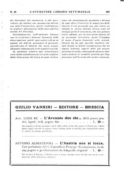 L'avvisatore librario settimanale bollettino bibliografico