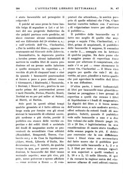 L'avvisatore librario settimanale bollettino bibliografico