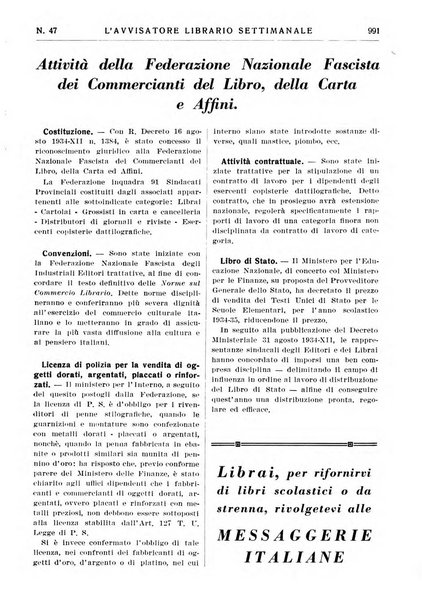 L'avvisatore librario settimanale bollettino bibliografico