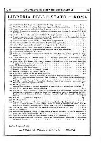 L'avvisatore librario settimanale bollettino bibliografico