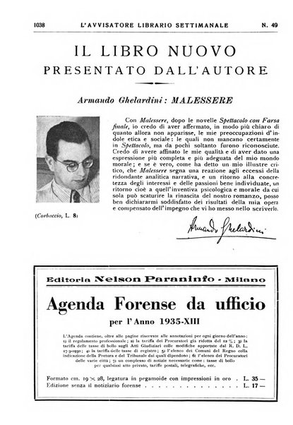 L'avvisatore librario settimanale bollettino bibliografico